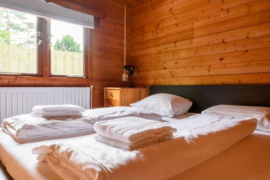 Spacious Wooden Cottage With Infra-Red Sauna At Veluwe Putten Buitenkant foto